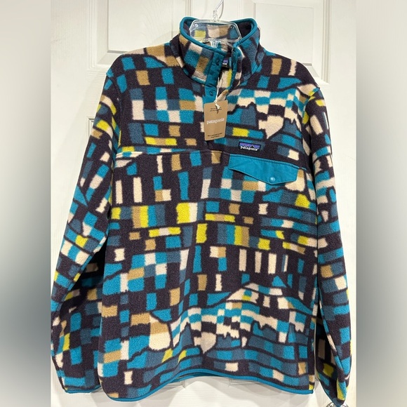 Patagonia Other - Patagonia Men's M Medium Lightweight Synchilla Snap Fleece Pullover NWT Pattern